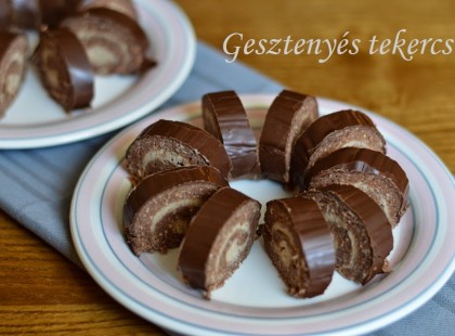 Gesztenyés tekercs recept
