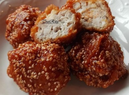 Kínai szezámmagos csirkegolyók lehetetlen abbahagyni módra :)