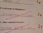 Egy harmadikos gyerek dolgozatán röhög mindenki, a hármas kérdést nézd!