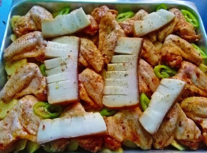 A nyugalom megzavarására alkalmas képek következnek! :) avagy Tepsis csirke szárnyak Józsi módra