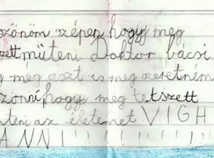 Megható levelet írt saját kezével egy kislány az őt műtő orvosnak