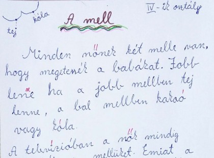 DOLGOZATOT ÍRT A NŐI MELLRŐL! A TANÁROK A TÉRDÜKET CSAPKODTÁK A NEVETÉSTŐL!