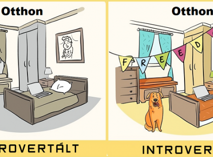 12 illusztráció, amely bemutatja, hogyan látják a világot az introvertált és az extrovertált emberek