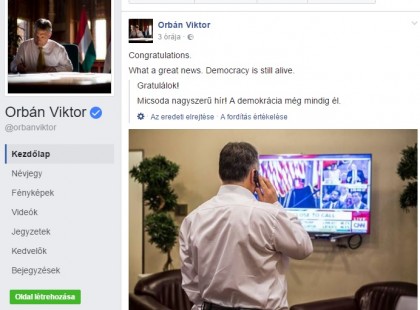 Az amerikai emberek gratuláltak és ezt üzenték: Trump és Orbán a két főnök