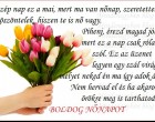 Nagyon szép nap ez a mai, mert ma van nőnap, szeretettel köszöntelek....