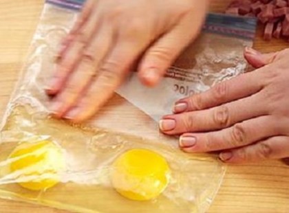 Csináld magad: Omlett műanyag tasakban