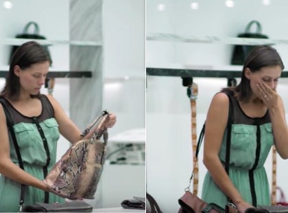 A nő egy bőrtáskát akart venni – de mikor kinyitja rájön a véres igazságra