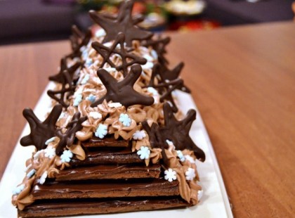 Csokis piramis torta – Karácsonyi is, gyönyörű is…ez igen! :-)