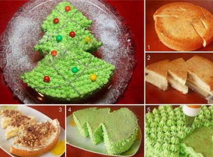 Így készül karácsonyfa piskóta a konyhában :)