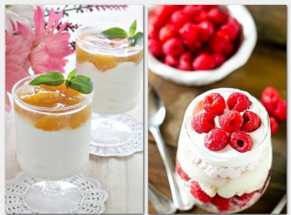 Krémes tejszínes málnás túrókrém és egy narancsos túrókrém!