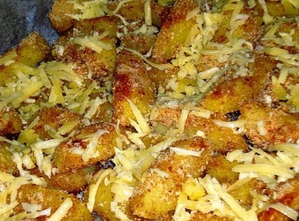 Ropogós tepsis sajtos sült krumpli – Csodálatos egy recept! Én szereteeem! :)