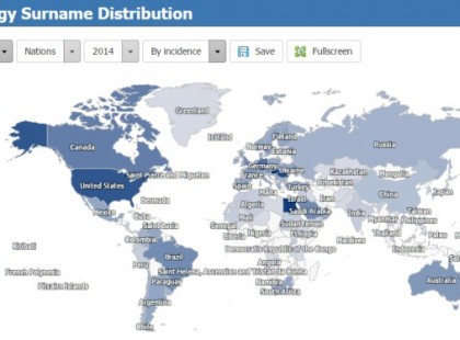 ÍRD BE IDE A VEZETÉKNEVED, ÉS MEGTUDOD, HÁNY EMBER VISELI MÉG RAJTAD KÍVÜL A VILÁGON