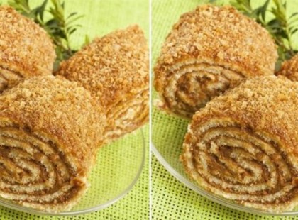 Diós tekercs, nem is gondoltam, hogy egy bögre dióból ilyen finomságot lehet készíteni!