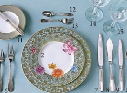 Egy nélkülözhetetlen “cetli”, hogyan terítsük meg az asztalt és melyik evőeszközt mire használjuk?