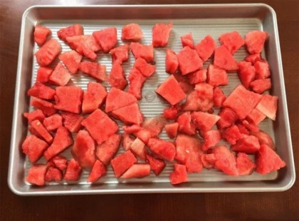 Felszeletelte a dinnyét és betette a mélyhűtőbe, a legínycsiklandóbb nyári finomság lett belőle!