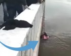 Az apa látta, hogy a lányok a folyóba esnek - pillanatokkal később nem várt segítség érkezett