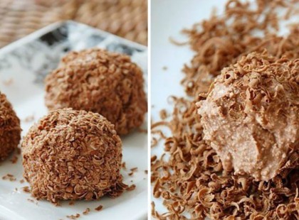 Csokoládés túrógolyók, 5 perc alatt elkészül, csak ki kell várni amíg lehűl!