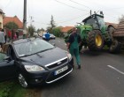 Tegnap balesetet szenvedtünk Környén.
