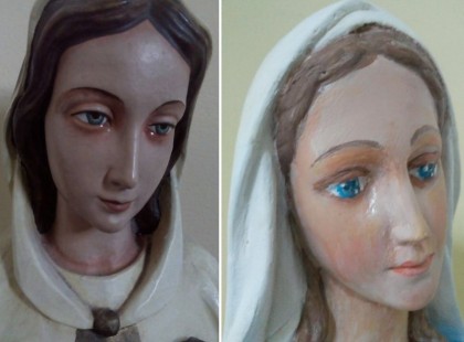 Pásztói csoda: sírnak a Mária-szobrok a pásztói templomban - fotó