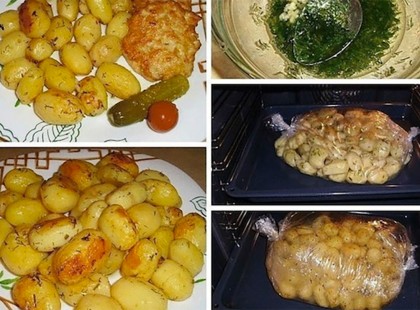 Sütőzacskóban sült fokhagymás burgonya, tökéletes köret minden húsos étel mellé!