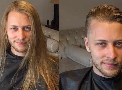 10 hosszú hajú férfi elment a fodrászhoz – a hajvágás után szinte rájuk sem ismerünk