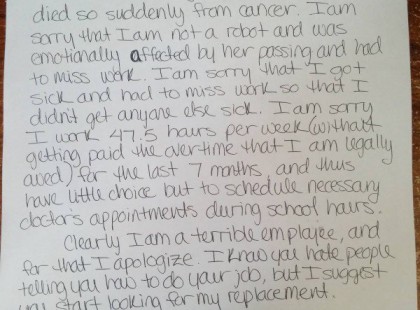 A fiatal nő megelégelte, hogyan bánik vele a munkahelyi főnöke… felmondólevele azonban nagyot ütött!