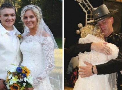 A menyasszony apja szolgálat közben meghal – sírni kezd mikor meglátja ki lép be az ajtón