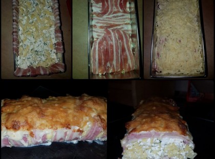 A mai vacsora ötlet: baconbe tekert túrós kapros csusza