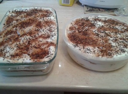 Nagy adag tiramisu, igazi csodás krémes finomság, sütés nélkül!