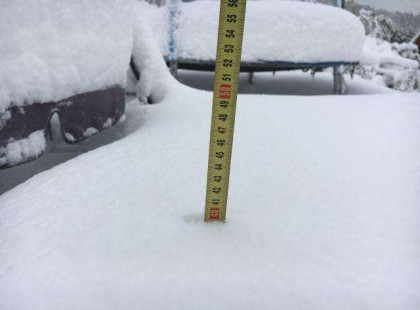 A Kékesen már 44 centi hullott