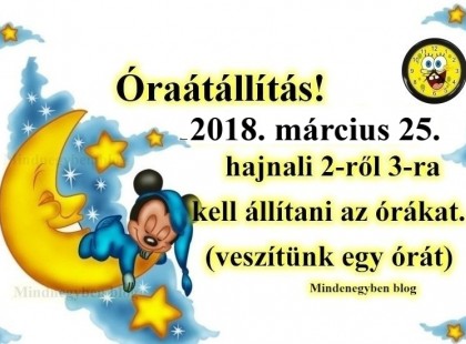 Óraátállítás 2018 – ekkor lesz idén- ne feledkezz meg róla!