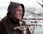 Böjte Csaba testvér levele április 8-ra