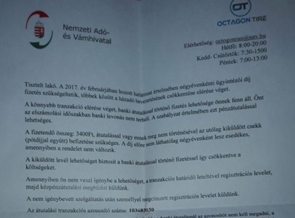 Vigyázzatok! Hivatalosnak tűnő levelet küldenek ki a magyaroknak a NAV nevében! Ha ez áll a levélben, akkor NEM A NAVTÓL érkezett!!