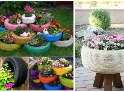 Néhány gumiabroncsból káprázatos kerti díszeket készíthetsz!