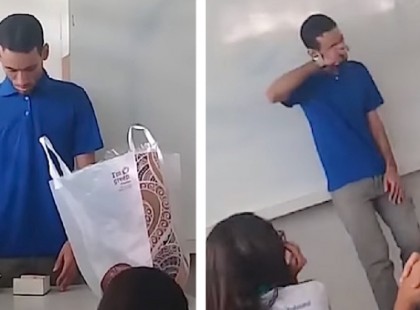 A diákok megtudják hogy tanáruk nem kap fizetést és kénytelen az iskolában aludni – egy meglepetést készítenek neki