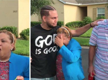 A fiú titokban házat vesz ; mikor szülei megtudják mi a meglepetés csak sírni tudnak