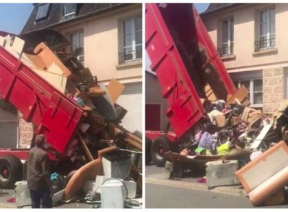 A volt bérlők szörnyű koszt hagynak maguk után – a lakástulajdonos az összes szemetüket új házuk elé szórja