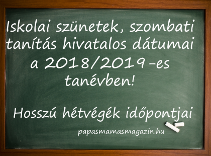 Rövidített nyári szünet és itt a Tanév rendje 2018/2019-évre >>> Mutatjuk a részleteket!