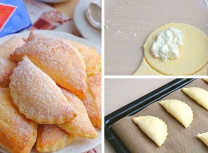 A tésztából köröket szaggatott, megtöltötte túrós töltelékkel és kisütötte, káprázatos süti lett!