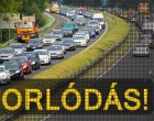 Figyelem!12 km hosszú torlódás az autópályán - menetidő növekedés több mint másfél óra.