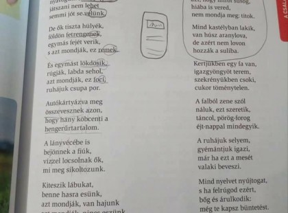 Magyar irodalom, 4.-es tananyag! Gratulálunk a hazai oktatásnak