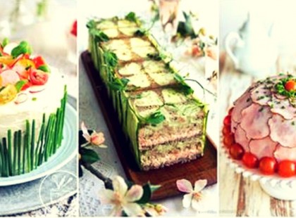 A világ legszebb tortái nem édesek! Sonka, szalámi, krémsajt és jó sok zöldség van bennük!