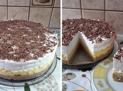 Gesztenyés habos, krémes torta – Sütés nélküli süti a hétvégére!