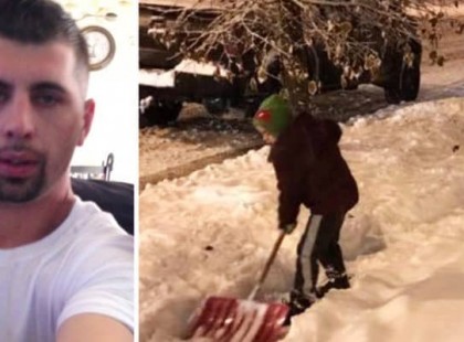 Havat lapátolta a két kisfiú, majd az apuka döbbenetes dolgot látott meg a hátuk mögött!