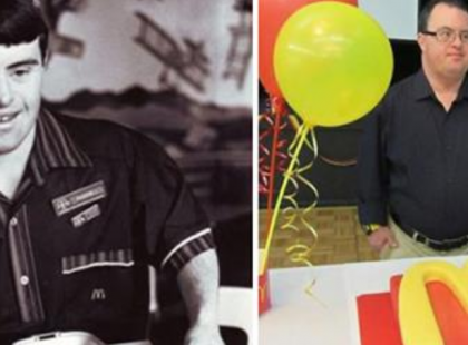 A McDonald’s Down-szindrómás dolgozója nyugdíjba vonul, miután 32 évig ugyanabban az étteremben dolgozott