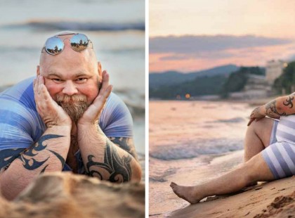 Ez a karizmatikus férfi azt mutatja be, hogy milyen tipikus fotókat csinálnak a mai lányok a tengerpartokon!