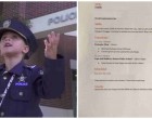 A 4 éves kisfiú munkát keres a rendőrségnél - az önéletrajza a legjobb amit valaha olvastunk