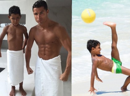 Túlnőheti az édesapját: fantasztikus statisztikákkal rendelkezik Cristiano Ronaldo fia