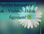 2019- Áprilisi horoszkóp:Bak - Vízöntő -Halak figyelem!