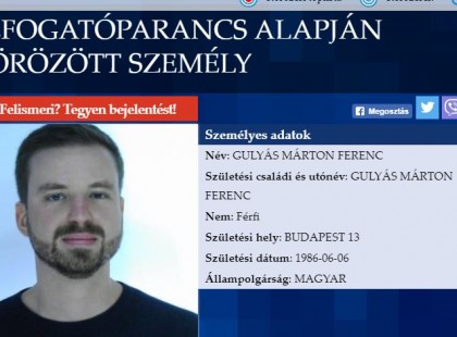 Furcsa ügy: a rendőrség elfogatóparancsot adott ki a honlapján az ismert ellenzéki aktivista Gulyás Márton ellen